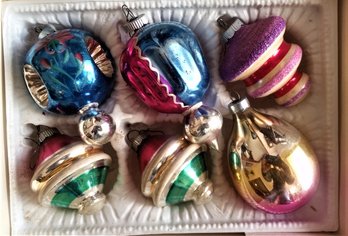 Vintage Christmas Ornaments Circa 1950s - Mixed Indented